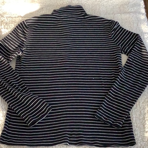Black and White Striped Turtleneck - Picture 2 of 7